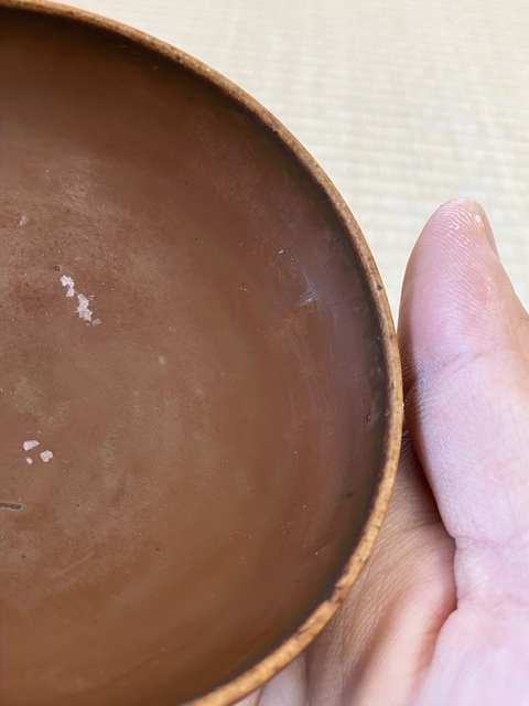古玩陶瓷柿紅釉缽真品鑒賞圖