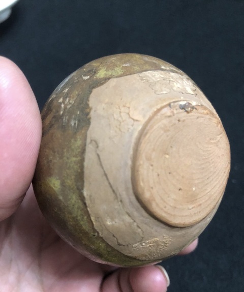 古玩陶瓷宋元時期洪塘窯黃褐釉茶入真品鑒賞圖