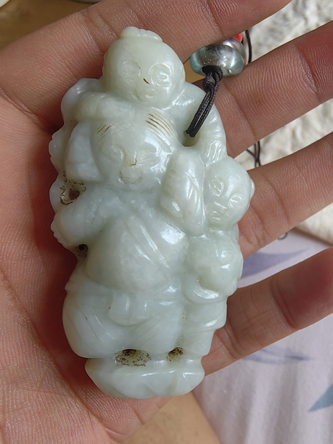 古玩玉器和田玉雕“童子把件”拍賣,當前價格1200元