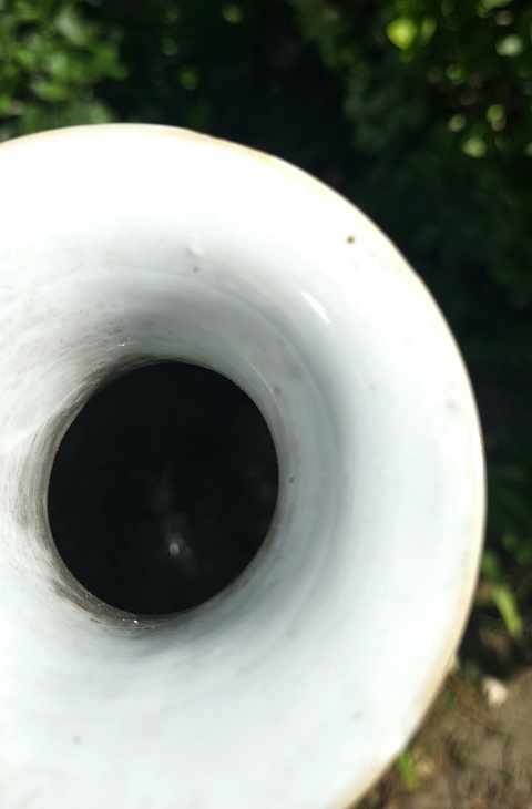 古玩陶瓷粉彩人物故事觀音瓶真品鑒賞圖