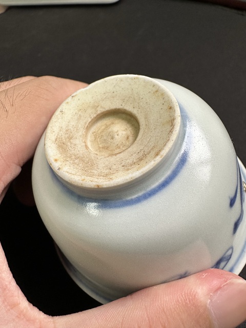 古玩陶瓷魁星點斗青花杯真品鑒賞圖