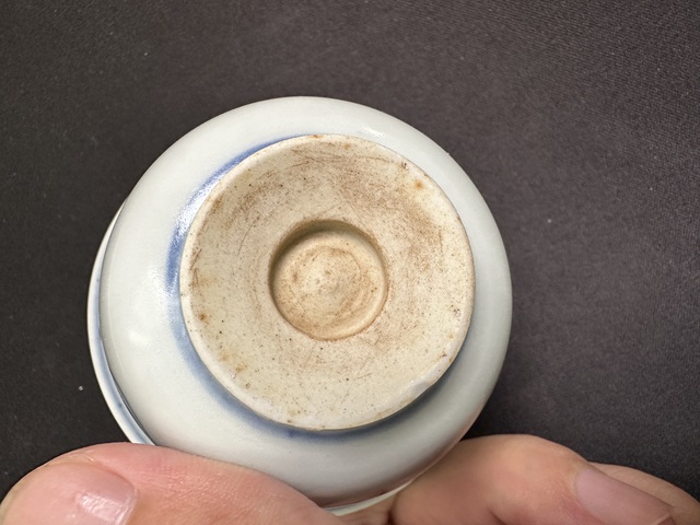 古玩陶瓷魁星點斗青花杯真品鑒賞圖