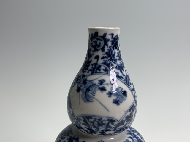 古玩陶瓷清晚期·青花人物紋葫蘆瓶拍賣,當前價格732元