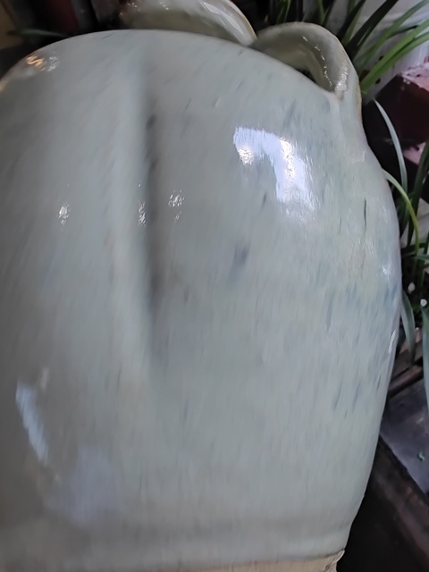 古玩陶瓷華寧窯白釉窯變酒壺真品鑒賞圖