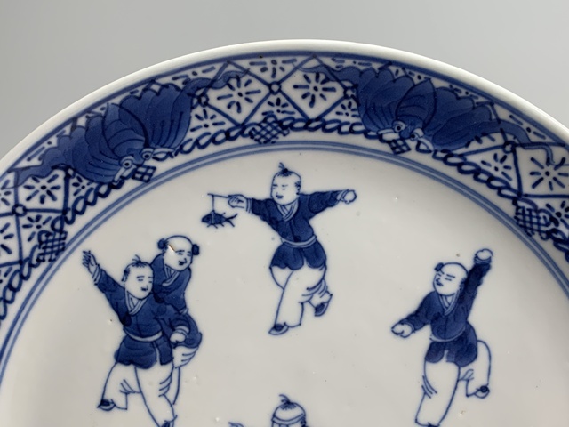 古玩陶瓷清晚期·青花人物紋盤拍賣,當前價格1456元