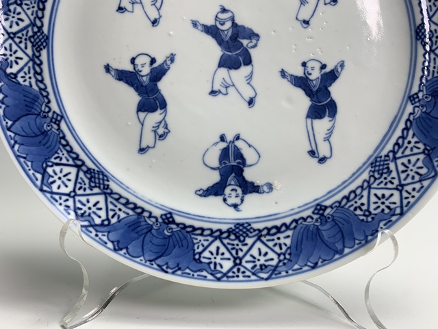 古玩陶瓷清晚期·青花人物紋盤拍賣,當前價格1456元