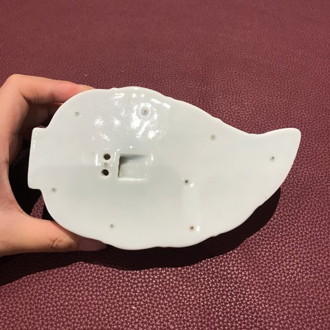古玩陶瓷青花皮球花壁瓶真品鑒賞圖