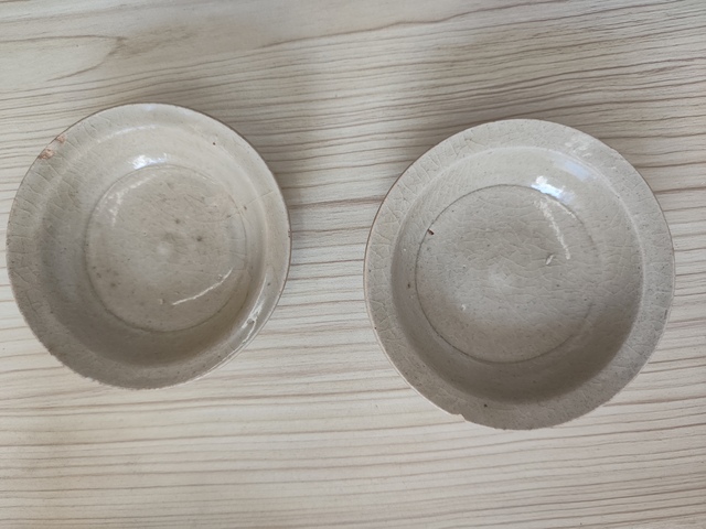 古玩陶瓷青白釉小盤(pán)一對(duì)真品鑒賞圖