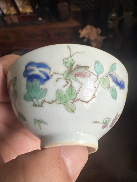 古玩陶瓷飛黃騰達粉彩杯真品鑒賞圖