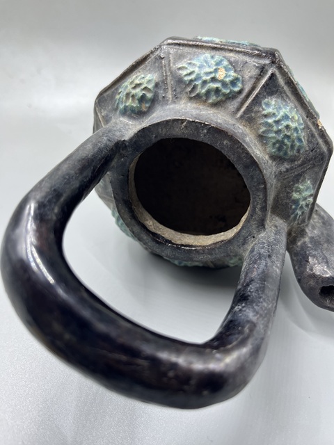 古玩陶瓷三彩提梁壺真品鑒賞圖