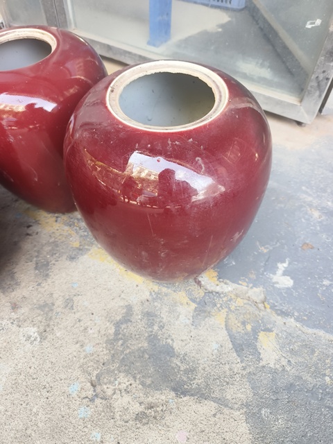 古玩陶瓷郎紅釉冬瓜罐真品鑒賞圖