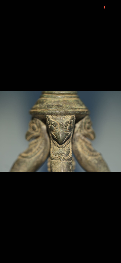 古玩銅器高棉風格五股金剛杵真品鑒賞圖