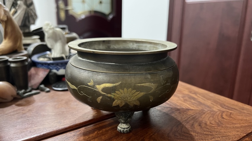 古玩雜項清代銅香爐拍賣,當前價格299元