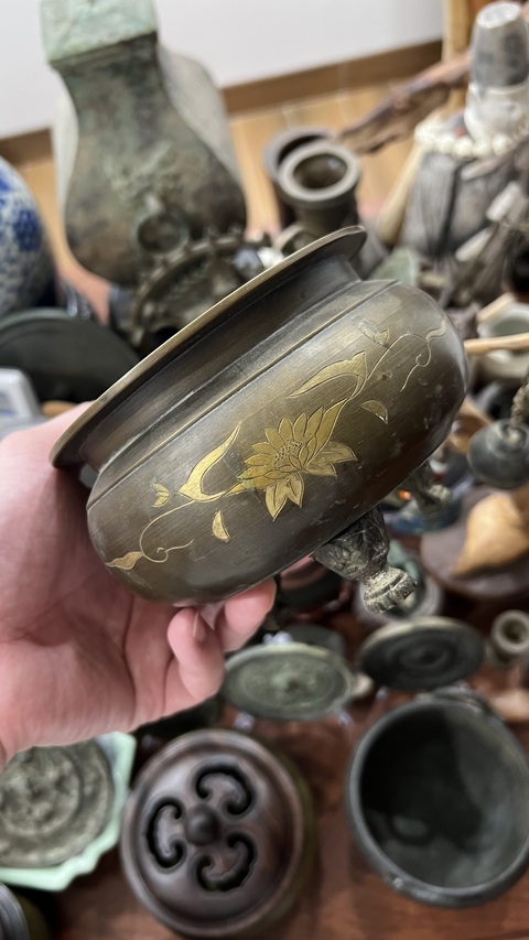 古玩雜項清代銅香爐拍賣,當前價格299元