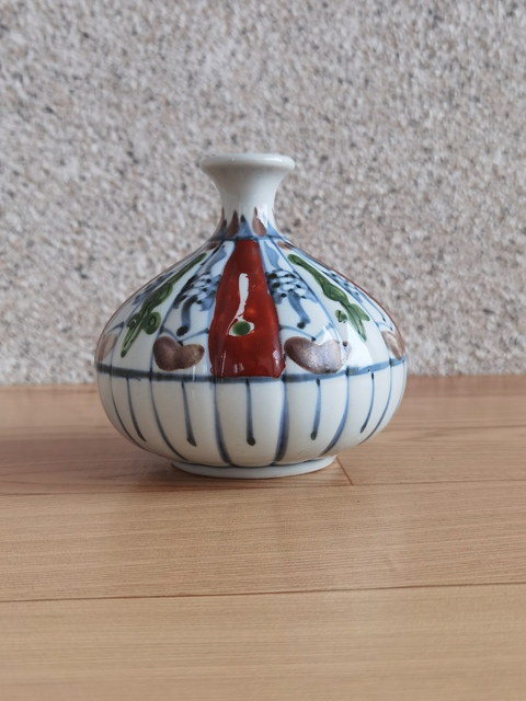 古玩陶瓷青花加彩瓶拍賣,當前價格298元