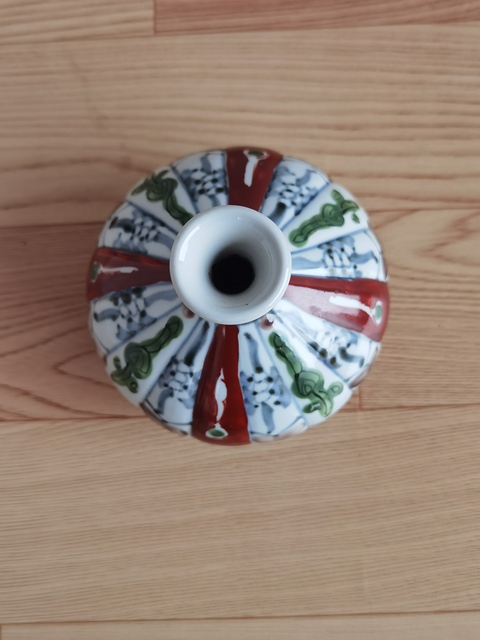 古玩陶瓷青花加彩瓶拍賣,當前價格298元