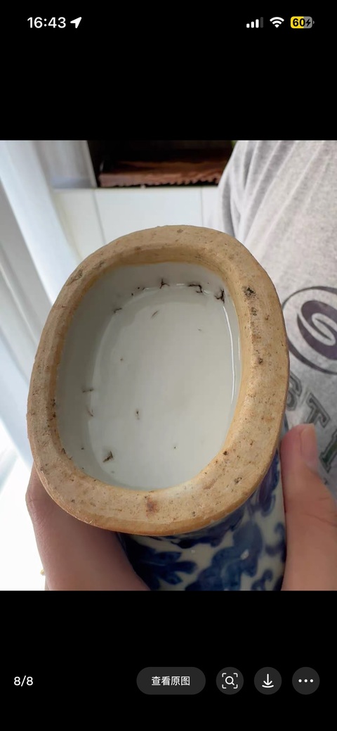 古玩陶瓷青花抱月瓶真品鑒賞圖