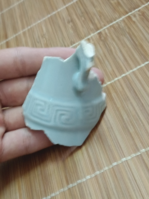 古玩陶瓷天藍釉標本真品鑒賞圖
