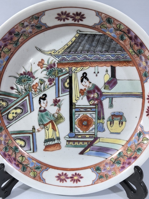 古玩陶瓷民國·五彩人物故事賞盤真品鑒賞圖