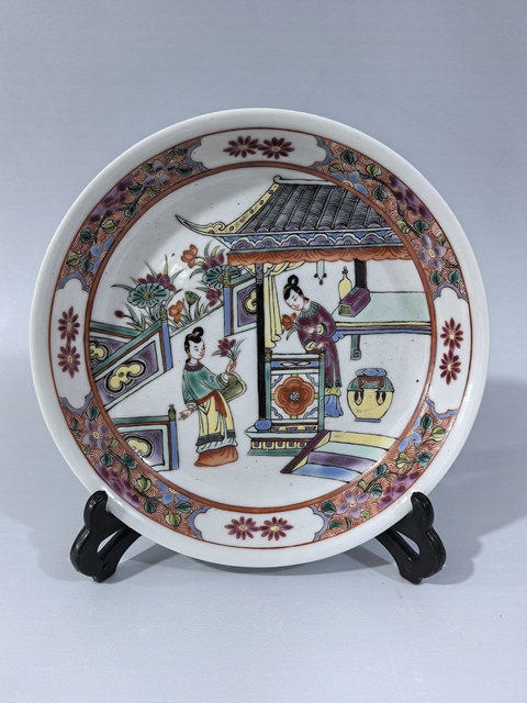 古玩陶瓷民國·五彩人物故事賞盤真品鑒賞圖