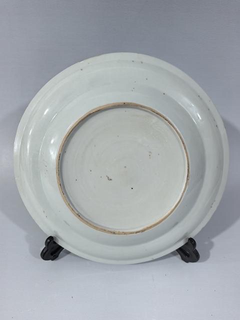 古玩陶瓷清中早·青花花卉賞盤真品鑒賞圖