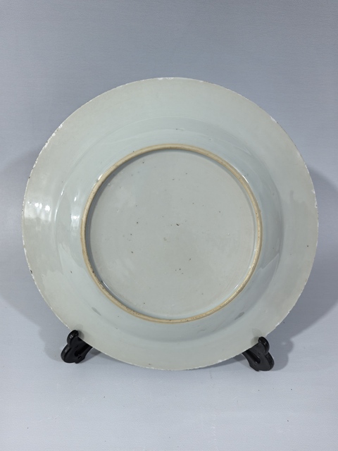 古玩陶瓷清中早·青花花卉賞盤真品鑒賞圖