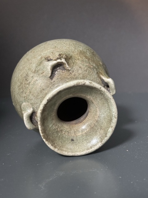 古玩陶瓷兩晉南北朝·青瓷四系罐真品鑒賞圖