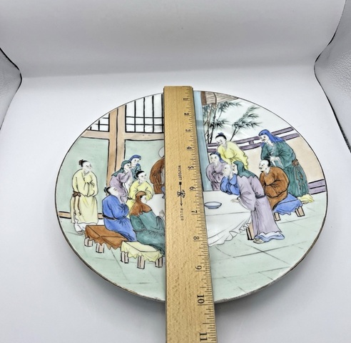 古玩陶瓷人物盤真品鑒賞圖