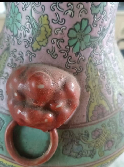 古玩陶瓷花鳥紋瓶真品鑒賞圖
