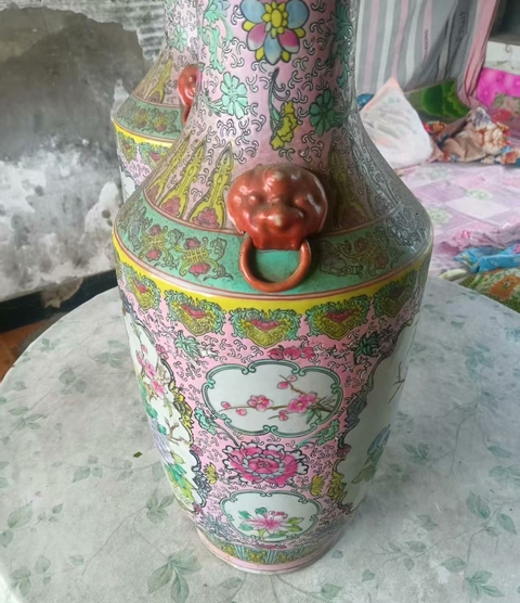 古玩陶瓷花鳥紋瓶真品鑒賞圖