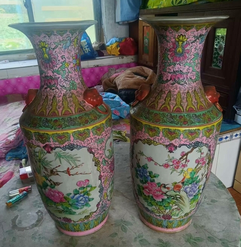 古玩陶瓷花鳥紋瓶真品鑒賞圖