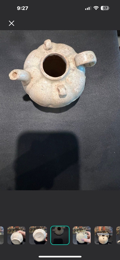 古玩陶瓷青白釉瓜棱壺真品鑒賞圖