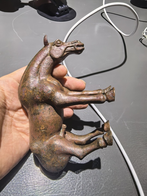 古玩銅器銅馬真品鑒賞圖