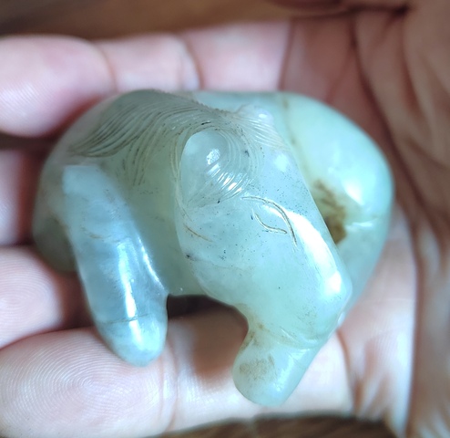 古玩玉器玉馬真品鑒賞圖