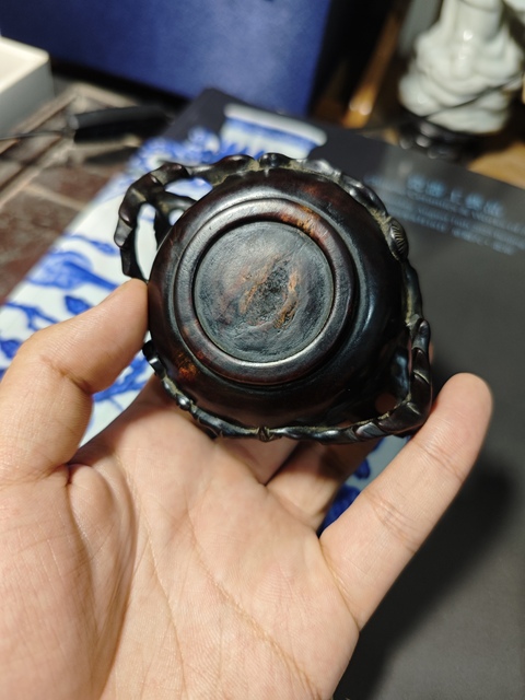 古玩雜項梅樁杯真品鑒賞圖