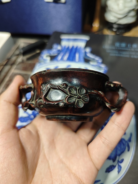 古玩雜項梅樁杯真品鑒賞圖