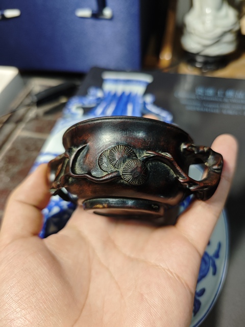 古玩雜項梅樁杯真品鑒賞圖