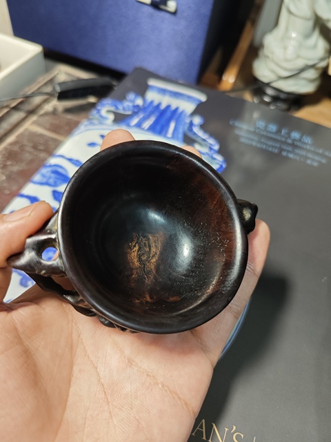 古玩雜項梅樁杯真品鑒賞圖