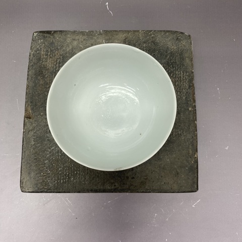 古玩陶瓷清晚期·樵漁耕讀·青花碗拍賣,當前價格960元