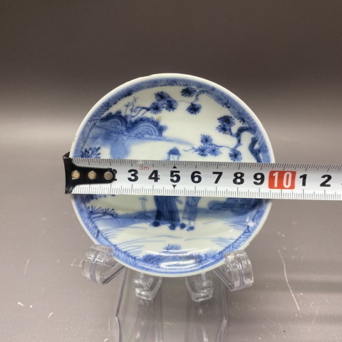 古玩陶瓷清康熙·人物山水紋青花盤拍賣,當前價格1260元