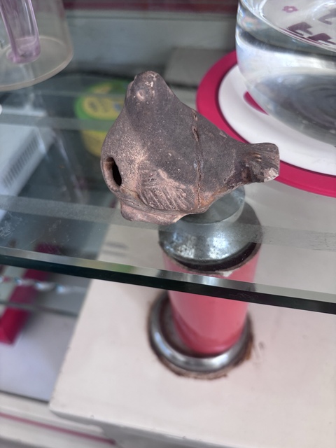 古玩陶瓷長沙窯陶塑鳥真品鑒賞圖