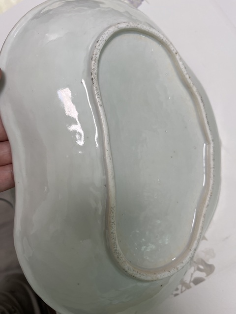 古玩陶瓷廣彩無雙譜人物貢盤真品鑒賞圖