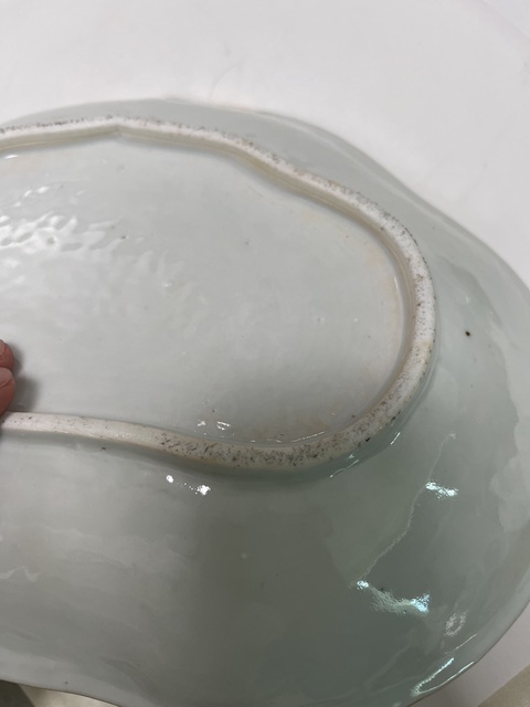 古玩陶瓷廣彩無雙譜人物貢盤真品鑒賞圖