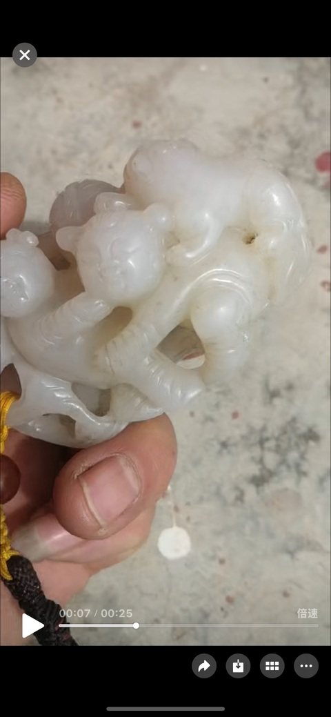 古玩玉器童子真品鑒賞圖