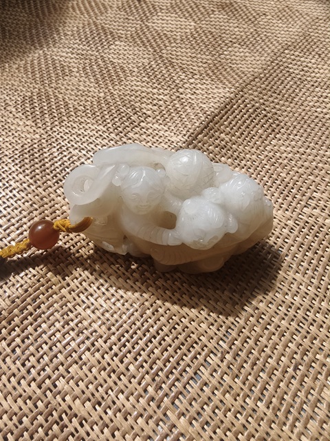古玩玉器童子真品鑒賞圖