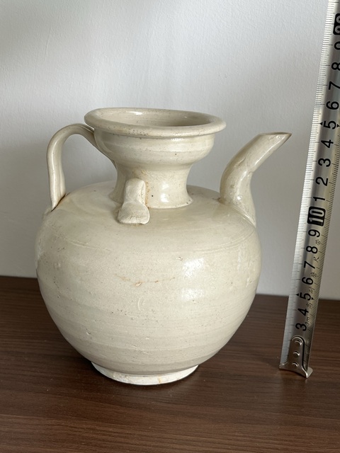 古玩陶瓷青白釉雙系執壺真品鑒賞圖