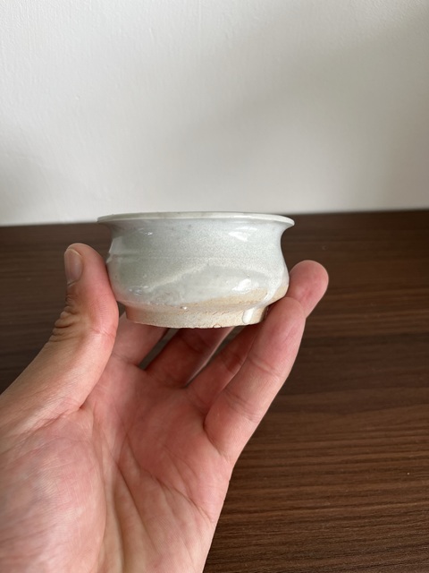 古玩陶瓷白釉小琴爐拍賣，當前價格158元