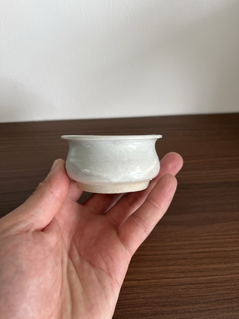 古玩陶瓷白釉小琴爐拍賣，當前價格158元