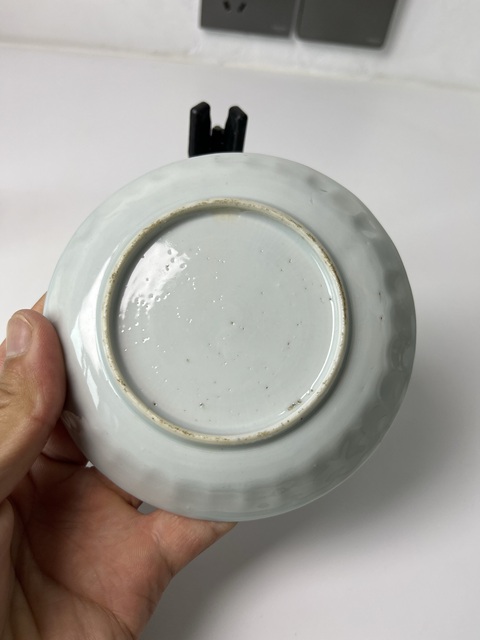 古玩陶瓷青花花卉紋杯碟套真品鑒賞圖