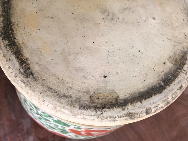 古玩陶瓷五彩獅子紋罐真品鑒賞圖